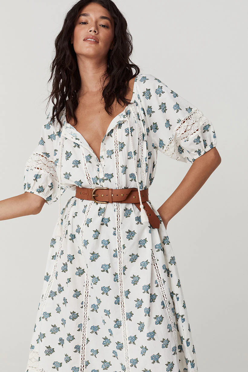 Fable Block Printed Midi Dress - Image 6
