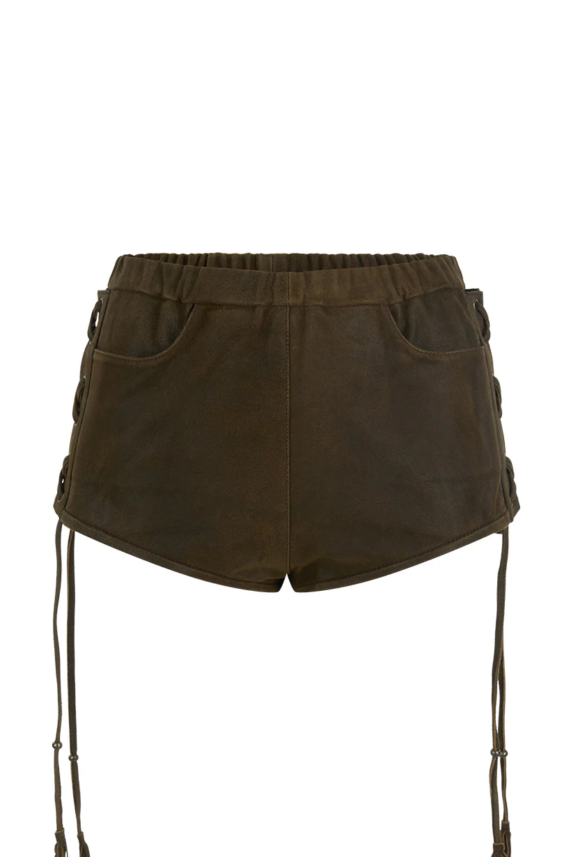 Fontaine Leather Mini Short - Image 10