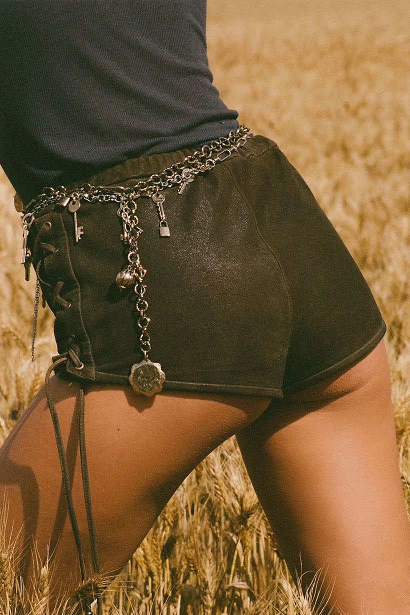 Fontaine Leather Mini Short - Image 5