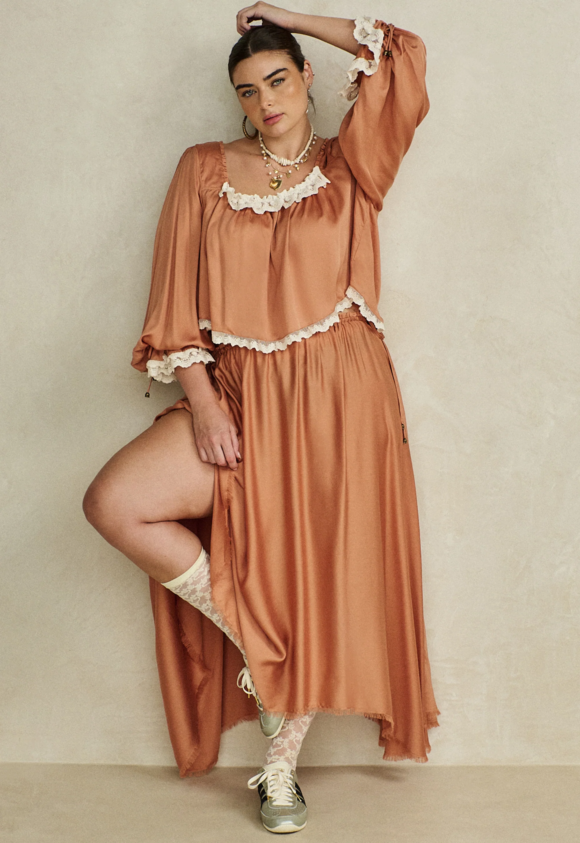 Poison Peach Maxi Skirt - Image 11