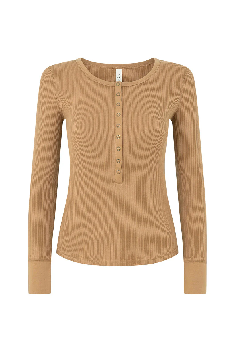Stella Rib Henley Top - Image 5