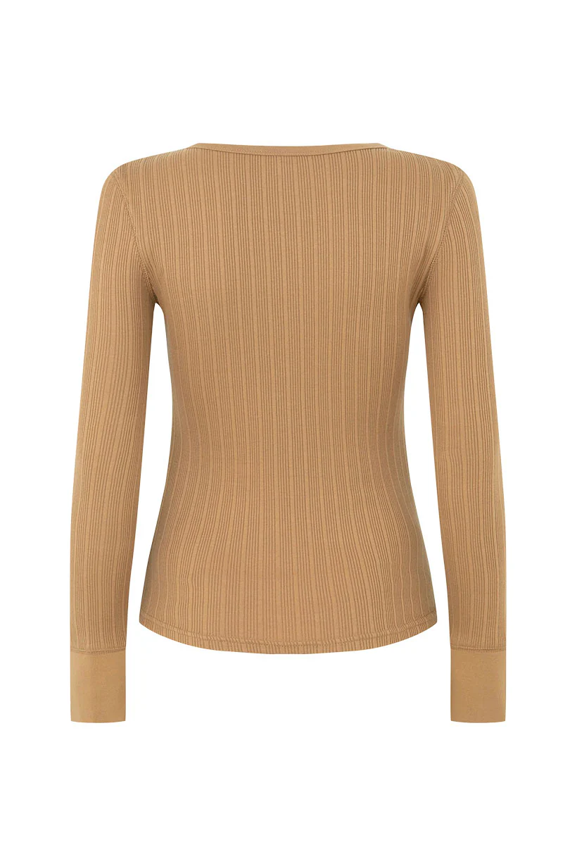 Stella Rib Henley Top - Image 6