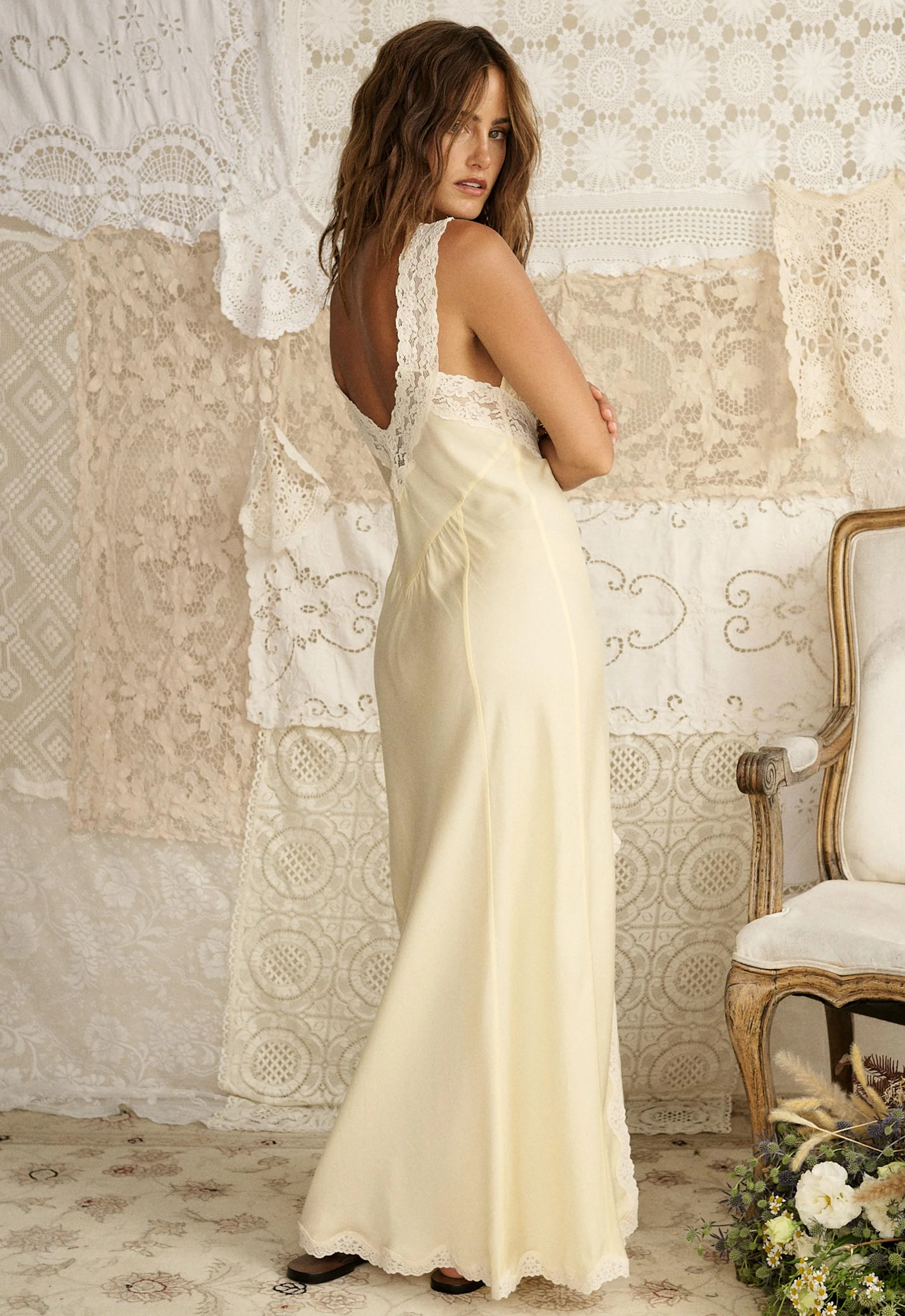 Vina Lace Slip Dress - Image 10