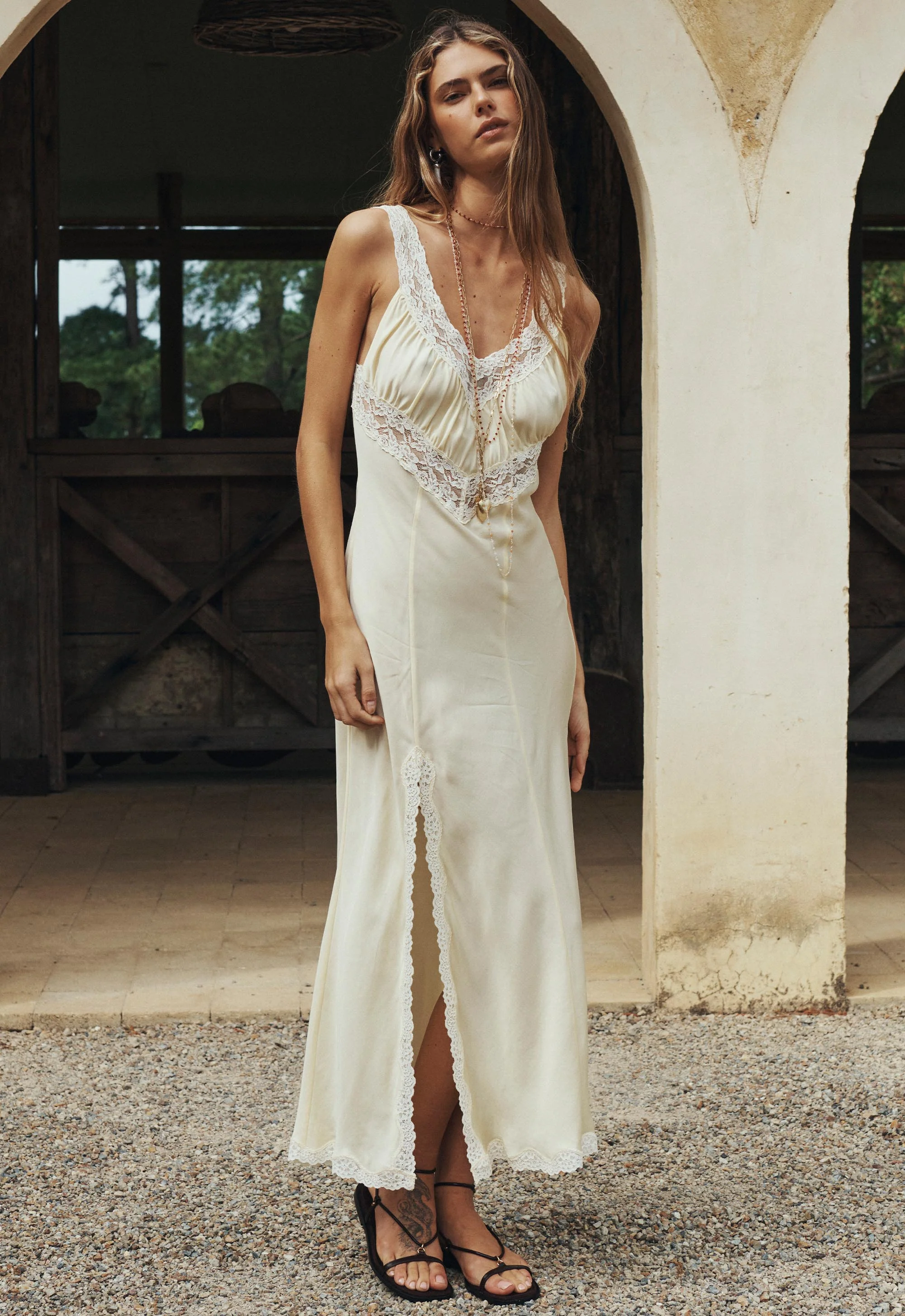 Vina Lace Slip Dress - Image 4