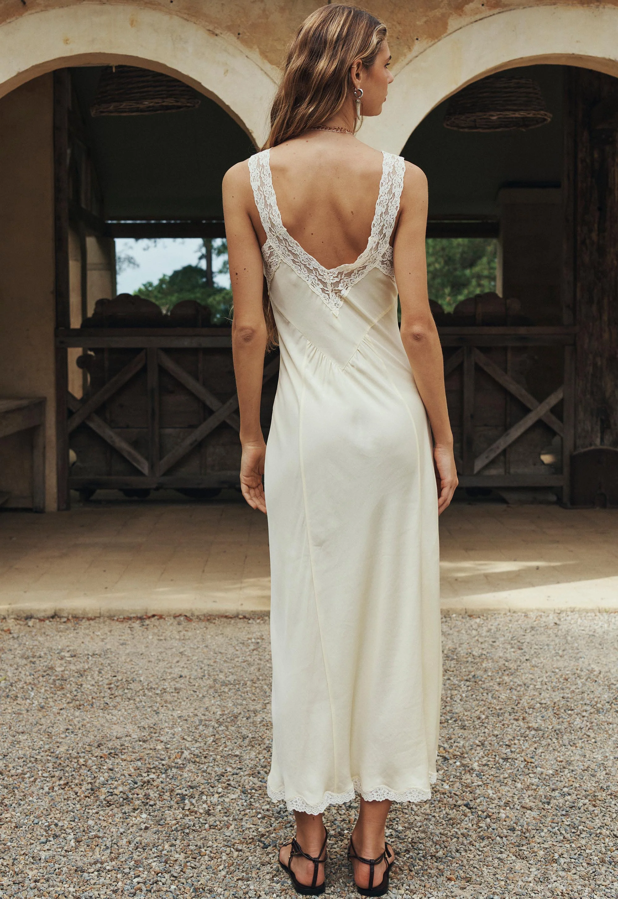 Vina Lace Slip Dress - Image 5